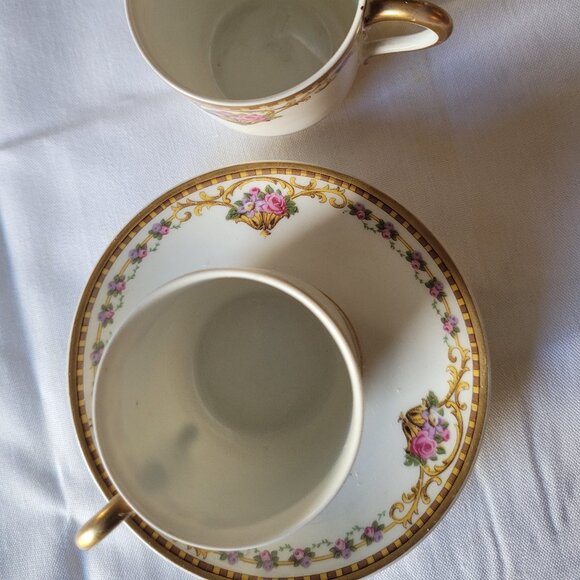 Demitasse Limoges Cups & Saucer Porcelain - Picture 1 of 8